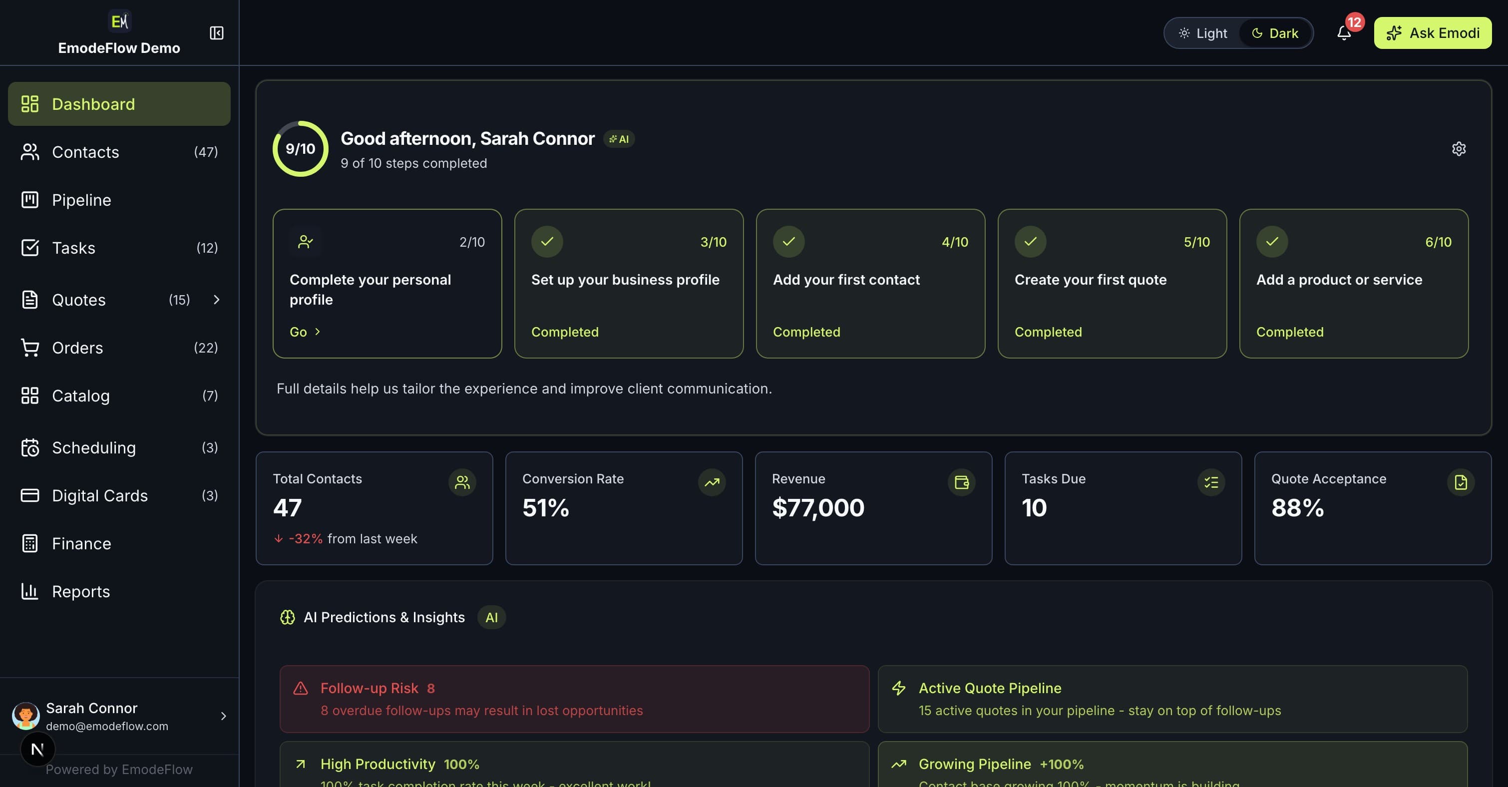 EmodeFlow Dashboard